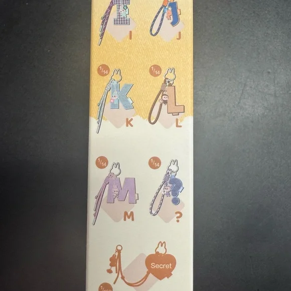 Labubu “The Monster”Purple M Keychain with Gold Trim and character charm - Picture 4 of 5